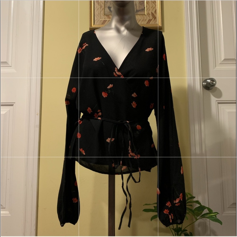 Wilfred Floral Wrap Blouse